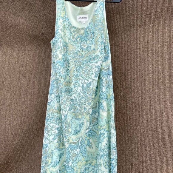 Studio I Dresses & Skirts - Vintage Studio I sleeveless paisley print midi dress Women’s Sz 16W